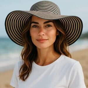 The Hats Company Filippo Catarzi Sun Summer Wide 4.5" Brim Beach Cruise Italy